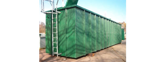 Large GRP Tank from our Excell Range with Ladder & Safety Cage incorporated