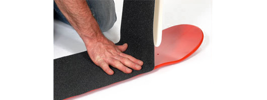Aerated grip tape being applied C