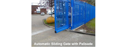 Sliding gate with palisade 