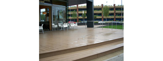 The Rock Cafe plastic decking