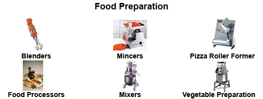 Food preparation equipment by Millers Catering