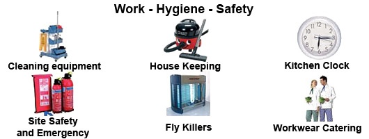 Work, hygiene and safety equipment by Millers Catering