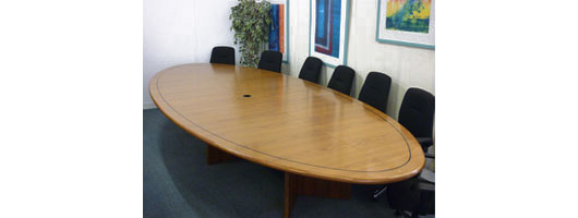 Oval Walnut Boardroom Table