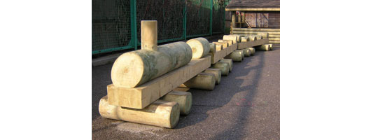 Commercial Accessories: Commercial Log Train And Passenger Carriage