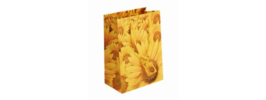 Medium Sunflower Paper Bags with Gift Tag