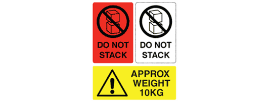 Shipping & Weight Warning Labels