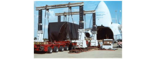 Loading equipment into an Antanov cargo aircraft