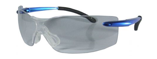 Clear Safety Glasses - Blue Arm