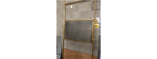 Aged Barss Partition with Perforated Steel Infill