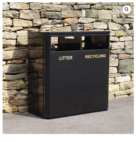 MLB/224R Eco Metal Litter & Recycling Bin
