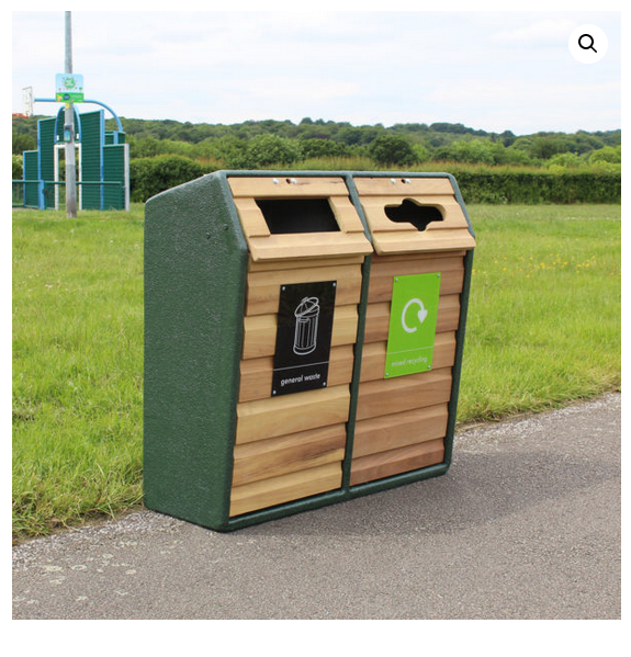 RLA/6 Double Timber Fronted Recycling Bin