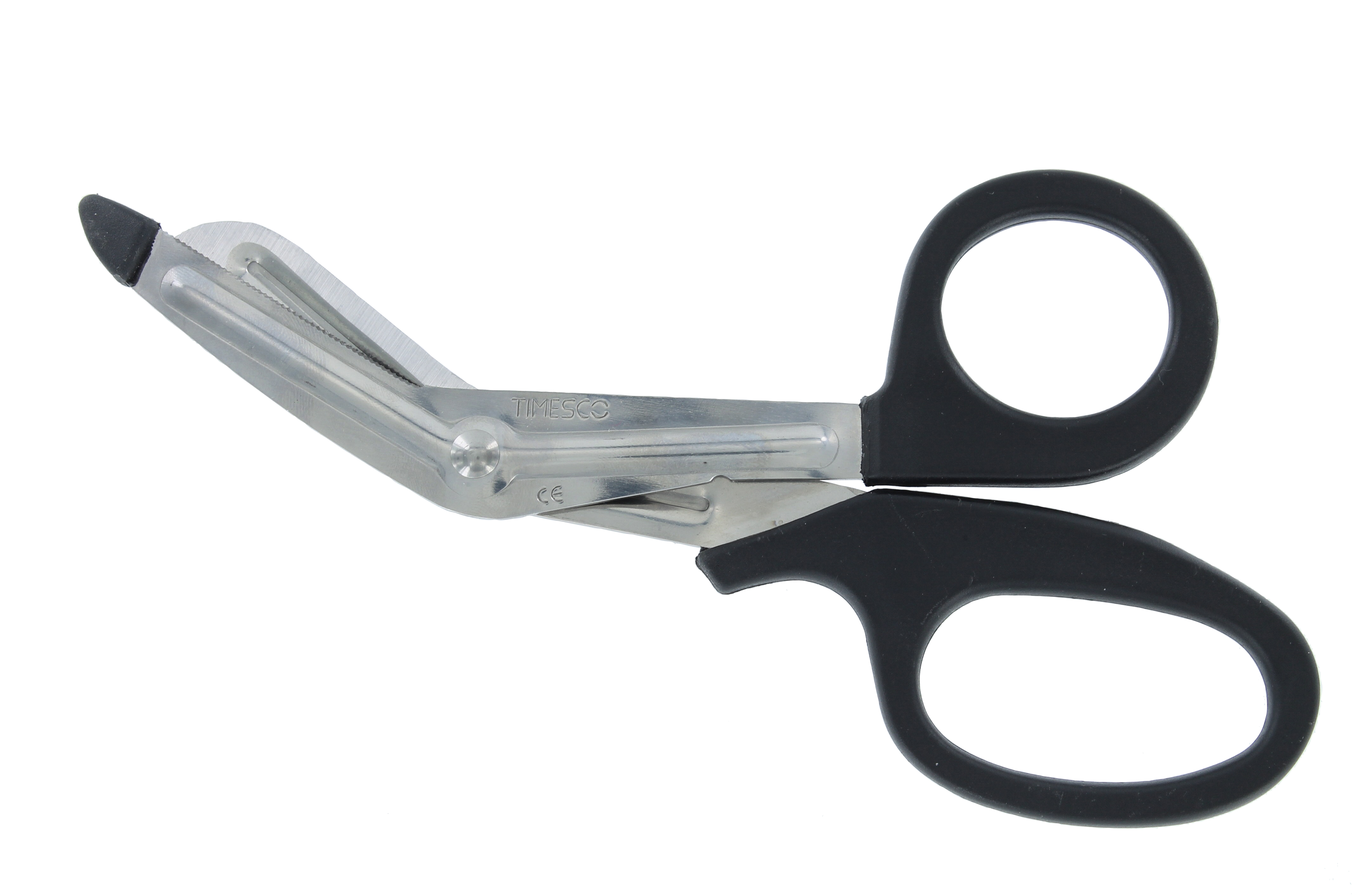 Plastic Handled Scissors Black 19cm Probe Point (Pack of 10)