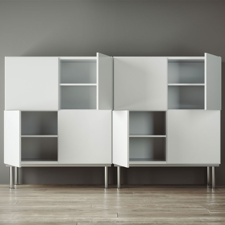 Pasantra Storage Cupboard – 4 Open Shelves – 2 Doors