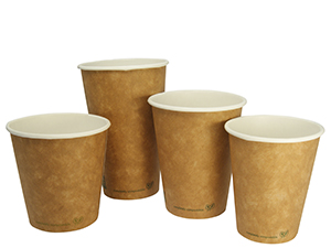 Compostable single wall hot cups