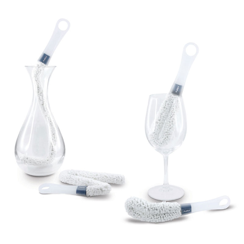 Pulltex Wine Decanter & Glass Cleaning Brush - Set of 2