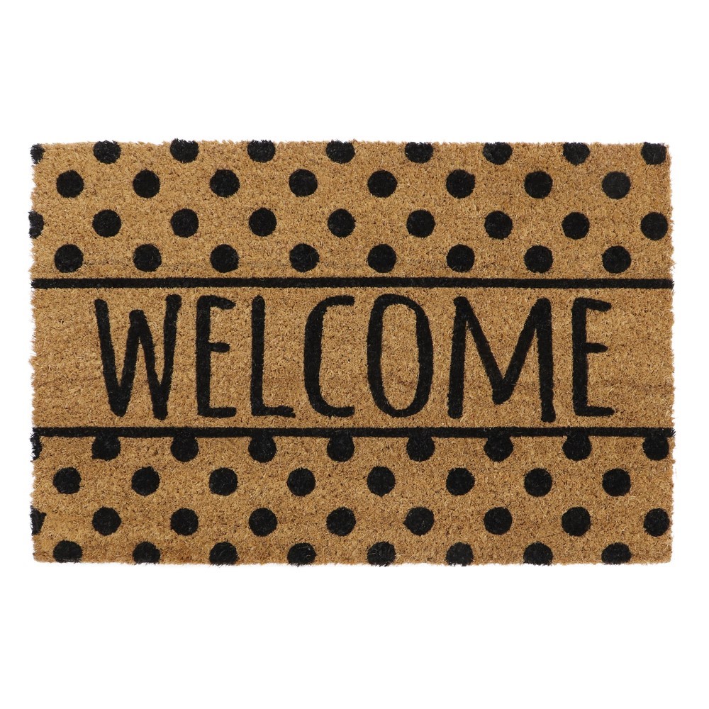 Welcome Spot Latex Coir Doormat 40x60cm