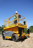 Rough terrain and caterpillar track mounted access platforms for hire