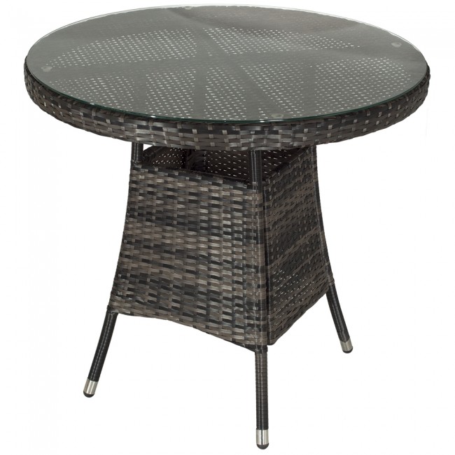 Madrid Round Outdoor Table - Glass Table Top
