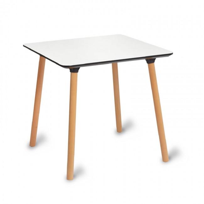 Beech 4 Leg Table with White Top