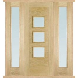 Oak Front Door Sets with Side Panels