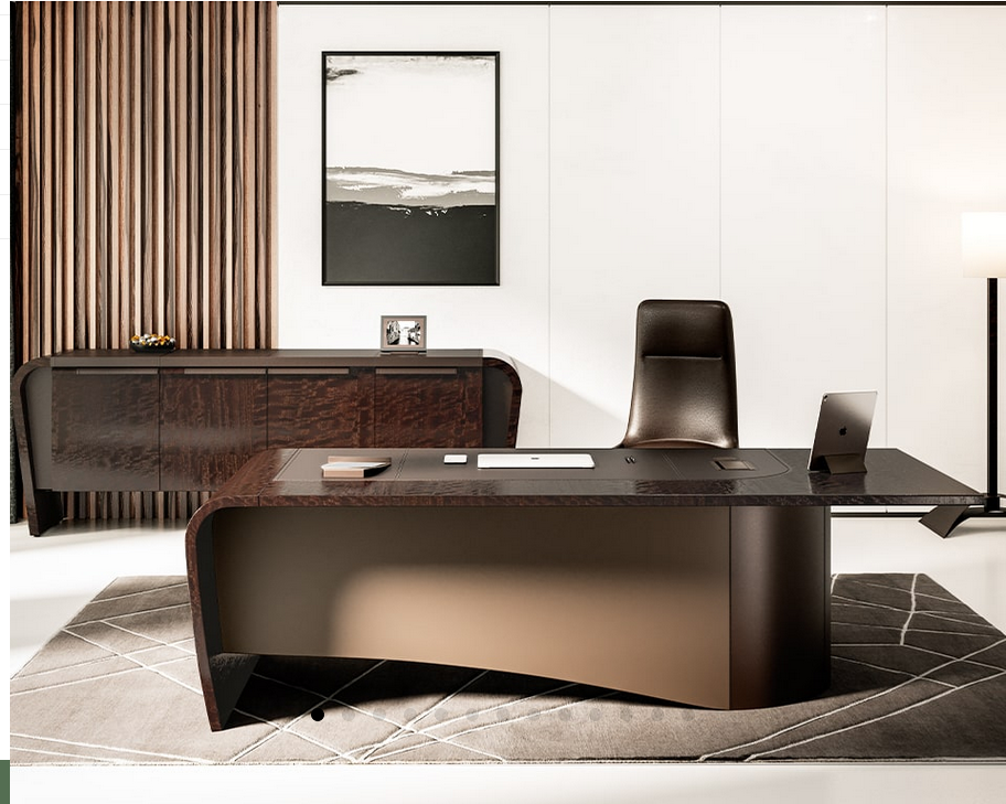 MITHOS DESKS – Large Executive Desks in Wood & Leather