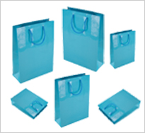 Sky Blue Gloss Paper Carrier Bags