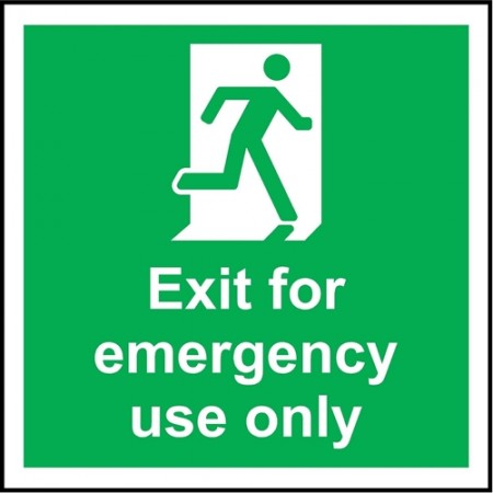 Exit For Emergency Use Only Safety sign
