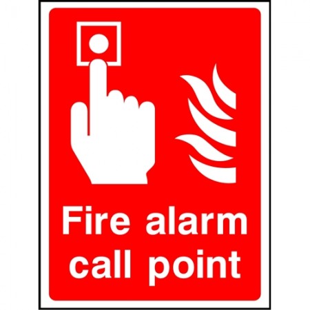 "Fire alarm call point" sign