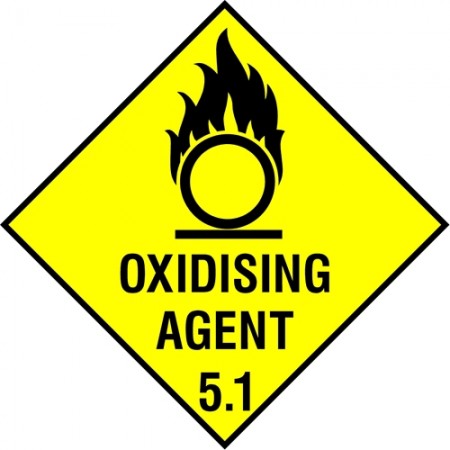 "Oxidising Agent 5.1" warning sign