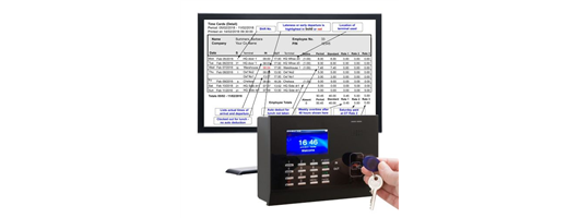 GeoProx 100 RFID tag clocking in machine