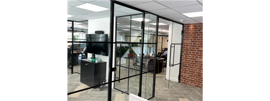 Industrial Style / Black Frame Glass Partitions 