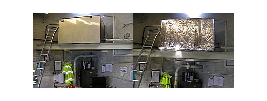 Water Tank Insulation Before & After