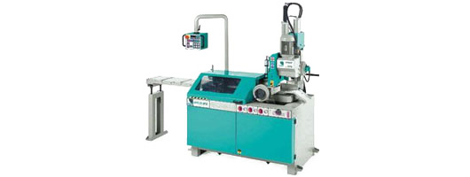Automatic cold saw with pneumatic materials feeder