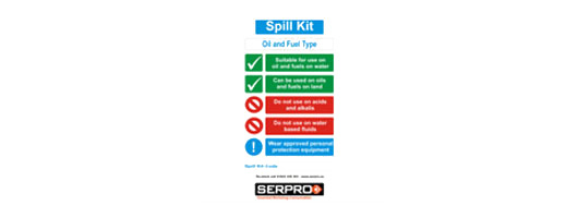 Spill safety signs