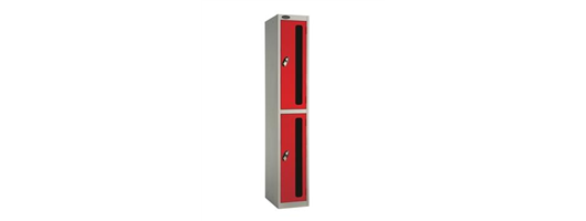 Two Compartment Vision Panel Security Locker