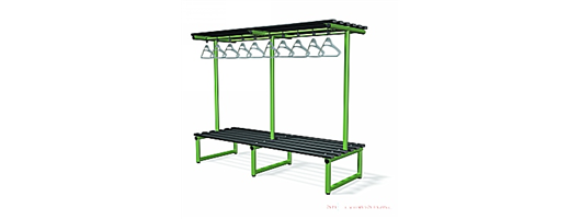 Double Sided Bench Integrated Cloak Hanger