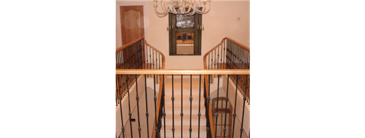 Wrought Iron Marble & Oak Staircases
