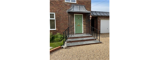 Lead Canopy DTR Porch with Railings