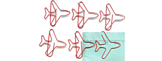 Airplane fancy wire paperclips