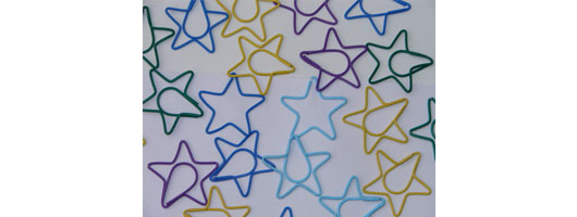 Star shaped promotional paper clip