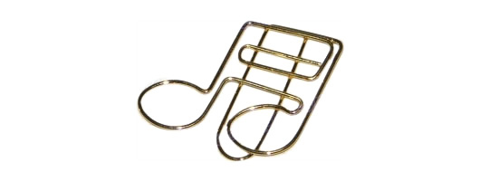 Musical note fancy paperclip 