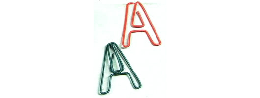 Letter wire paper clips