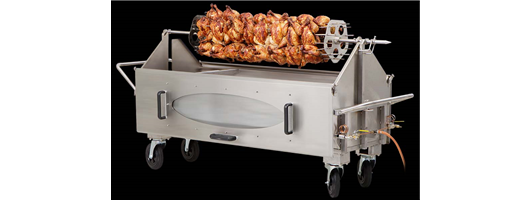 Stainless Steel Hog Roast Spit Machine Poultry Carousel Rack up to 16 Chickens 