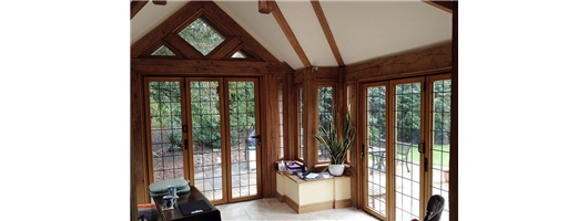 External Glazed Timber Bi-Fold Doors