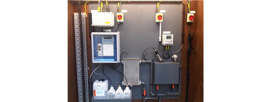 Proam ammonia & turbidity final effluent monitor pre-mounted onto PVC panel