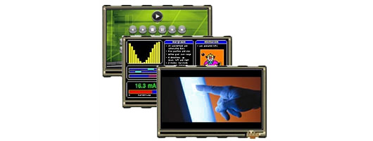 Intelligent Graphic LCD display with built-in character sets
