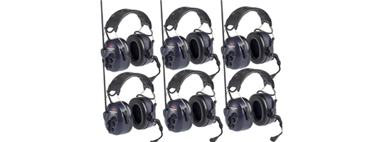 3M Peltor PMR446 Litecom Two Way Radio Headset - Six Pack