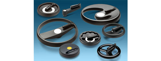 Folding handles on handwheels and crank handles, Elesa UK Ltd