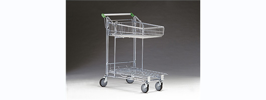 DIY Garden Centre Trolley with flatbed and 55 Litre basket