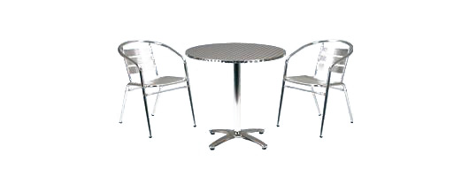 Rio Pedestal Round Table & Rio Armchairs
